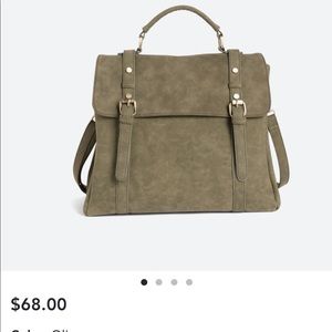 Street Level | Olive Faux Leather Maxi Convertible Backpack/Purse by Stitch Fix